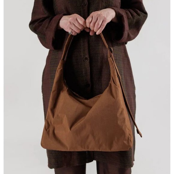 NWT BAGGU Nylon Shoulder Bag - Brown - Picture 9 of 9
